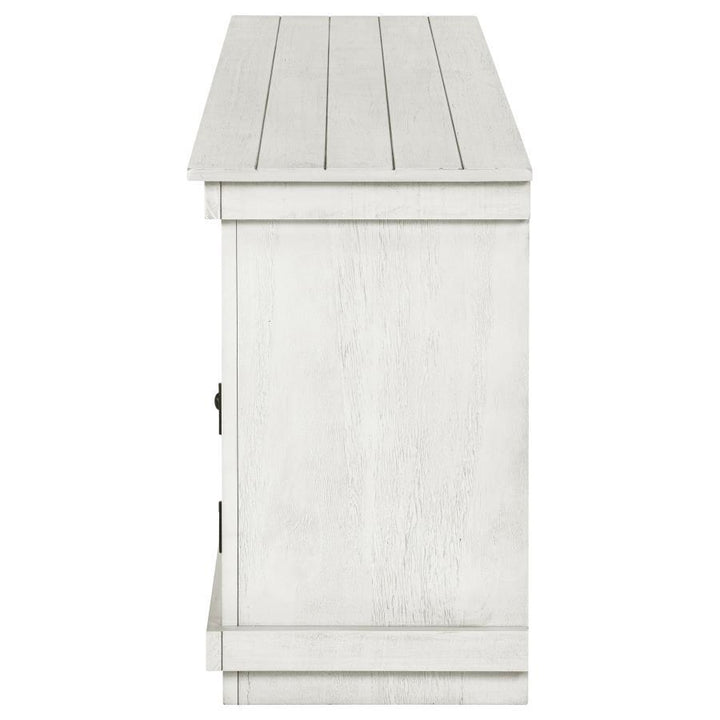 Payne - 60" TV Stand Media Console - Distressed White TV Stand modern furniture Contempo Furniture
