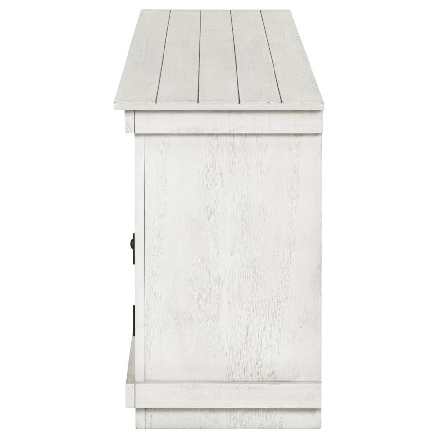 Payne - 60" TV Stand Media Console - Distressed White TV Stand modern furniture Contempo Furniture