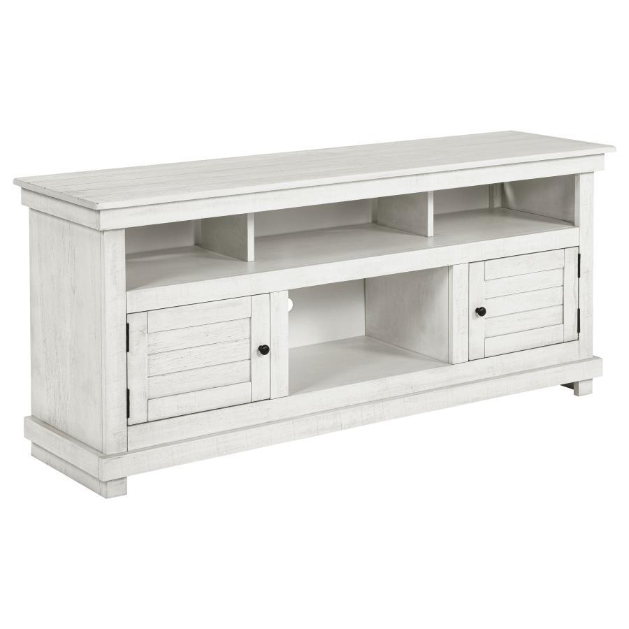 Payne - 60" TV Stand Media Console - Distressed White TV Stand modern furniture Contempo Furniture