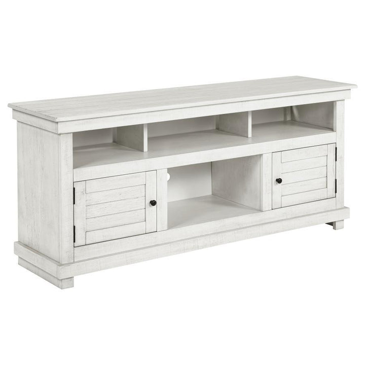 Payne - 60" TV Stand Media Console - Distressed White TV Stand modern furniture Contempo Furniture
