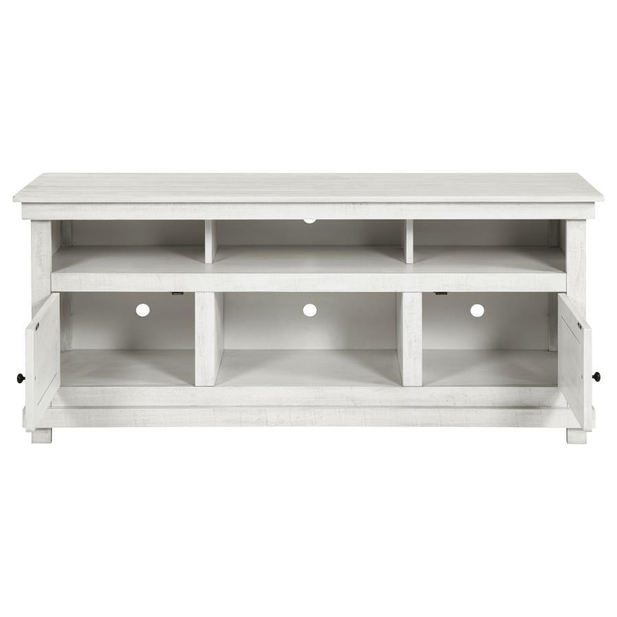 Payne - 60" TV Stand Media Console - Distressed White TV Stand modern furniture Contempo Furniture