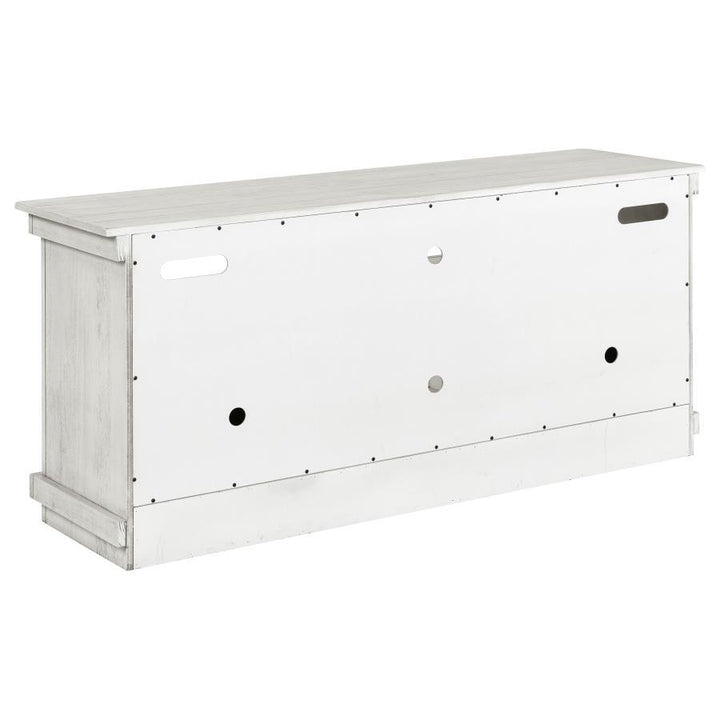 Payne - 60" TV Stand Media Console - Distressed White TV Stand modern furniture Contempo Furniture