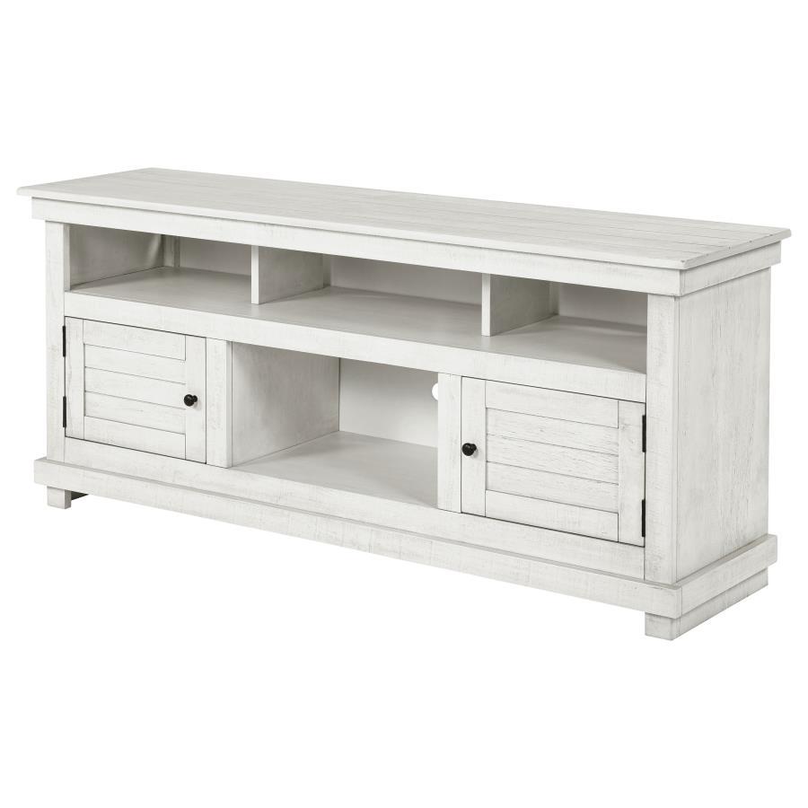 Payne - 60" TV Stand Media Console - Distressed White TV Stand modern furniture Contempo Furniture