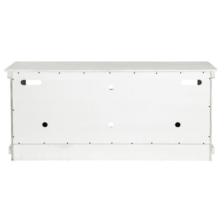 Payne - 60" TV Stand Media Console - Distressed White TV Stand modern furniture Contempo Furniture