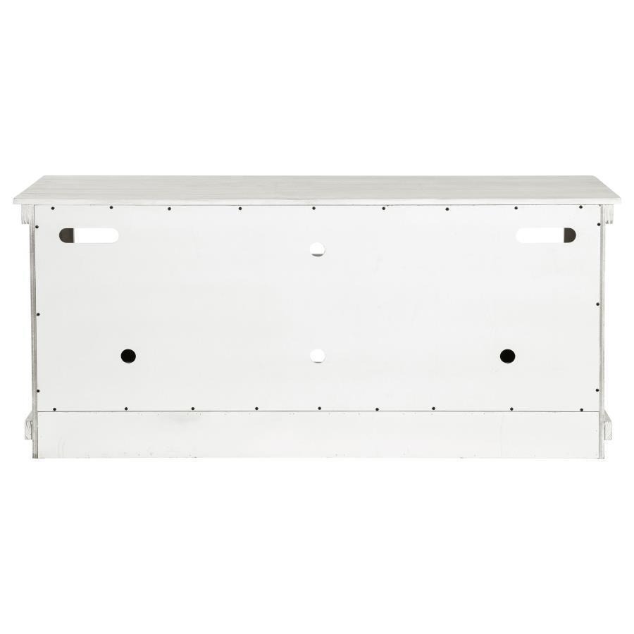 Payne - 60" TV Stand Media Console - Distressed White TV Stand modern furniture Contempo Furniture