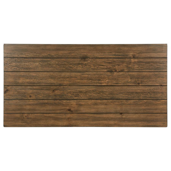 Payne - Wood Coffee Table With Shelf - Distressed Brown Coffee Table modern furniture Contempo Furniture
