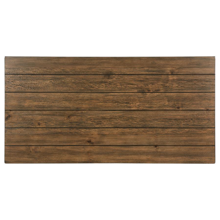 Payne - Wood Coffee Table With Shelf - Distressed Brown Coffee Table modern furniture Contempo Furniture