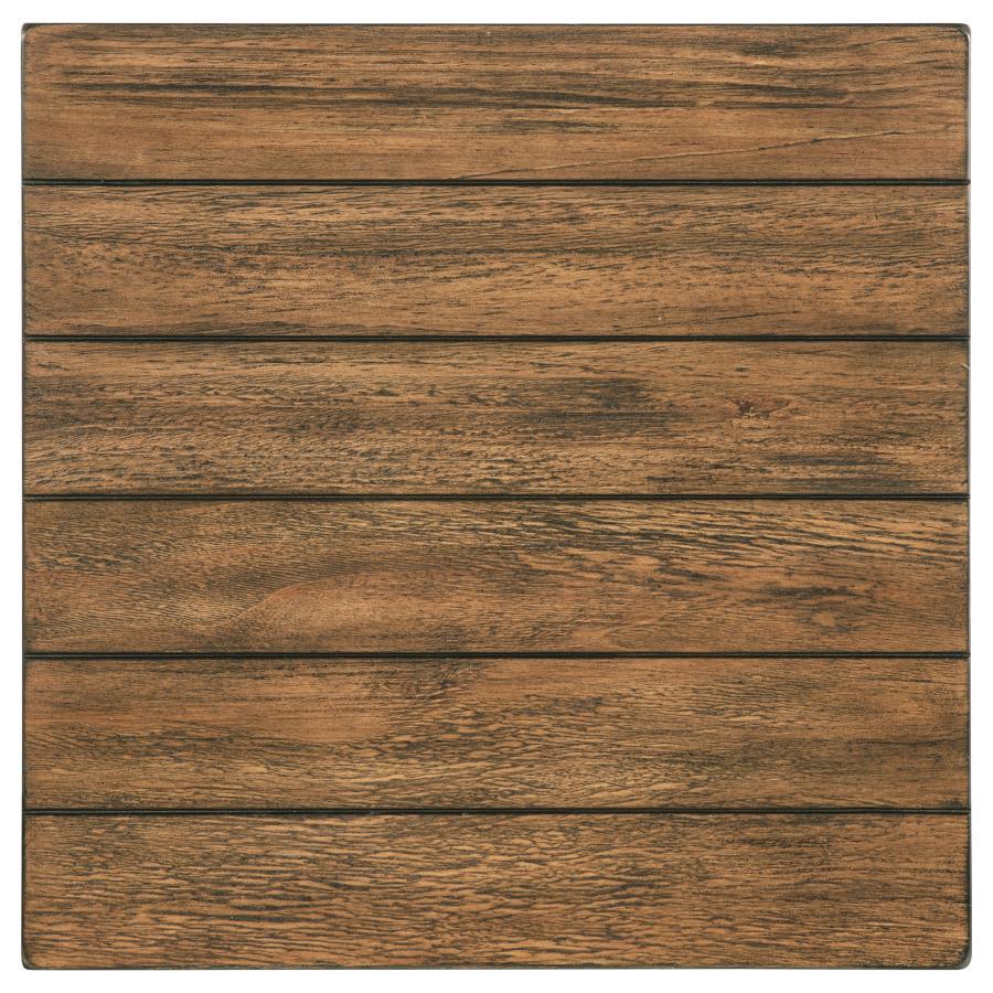 Payne - Wood End Table With Shelf - Distressed Brown End Table modern furniture Contempo Furniture