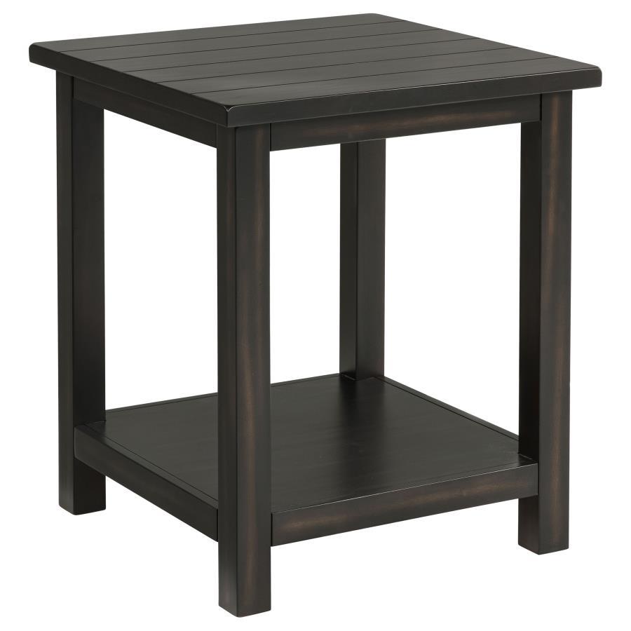 Payne - Wood End Table With Shelf - Java End Table modern furniture Contempo Furniture