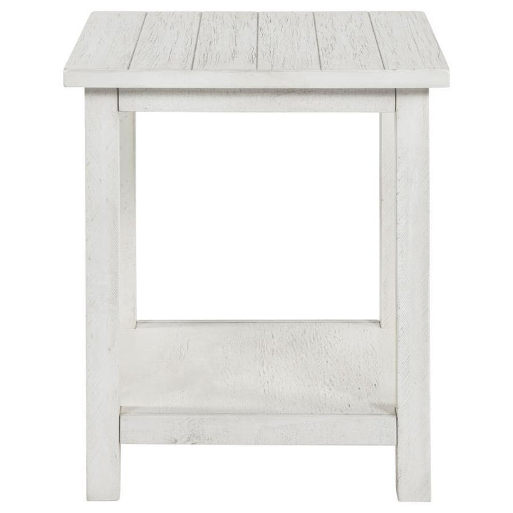Payne - Wood End Table With Shelf - White End Table modern furniture Contempo Furniture