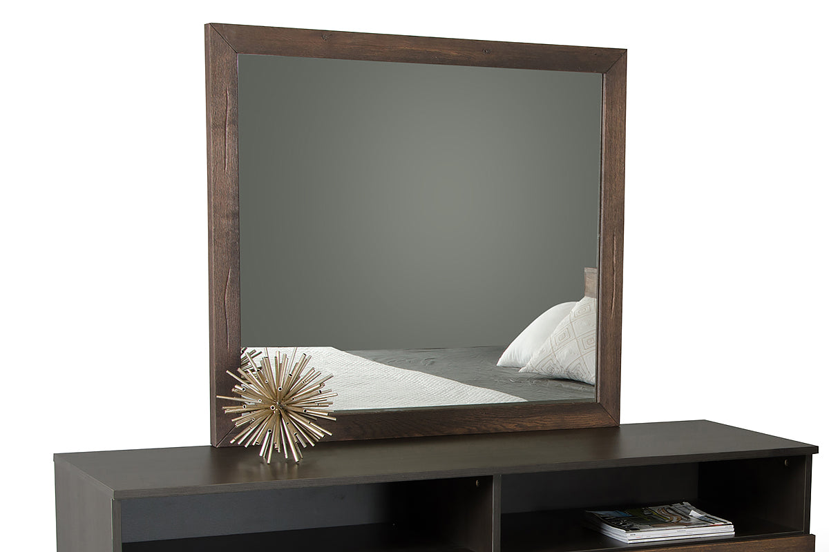 Wharton Modern Dark Aged Oak Mirror