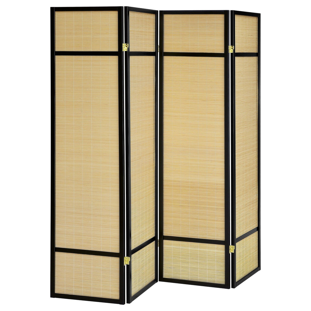 Pearce - 4 - Panel Bamboo Room Divider Folding Screen - Natural Room Divider modern furniture Contempo Furniture