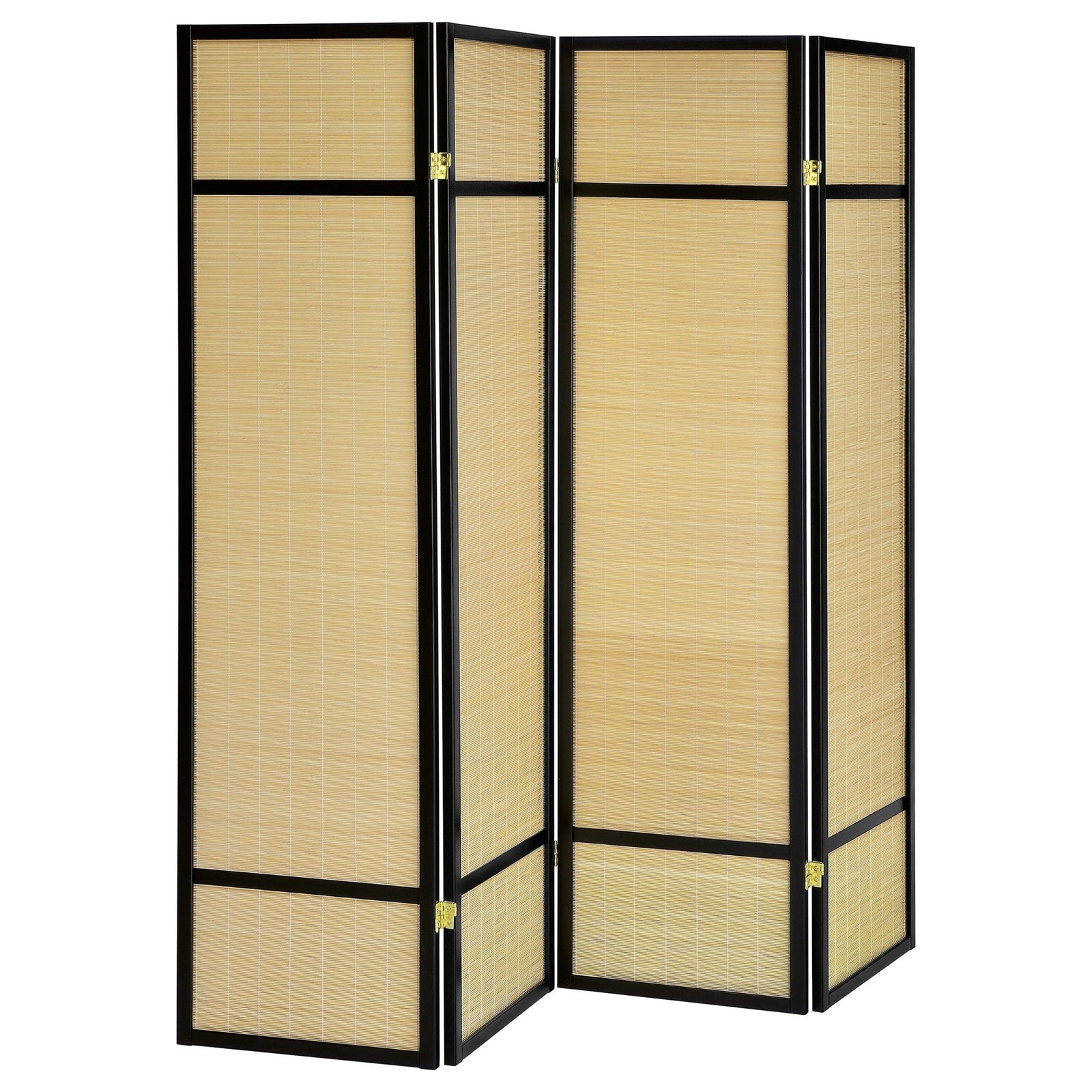 Pearce - 4 - Panel Bamboo Room Divider Folding Screen - Natural Room Divider modern furniture Contempo Furniture