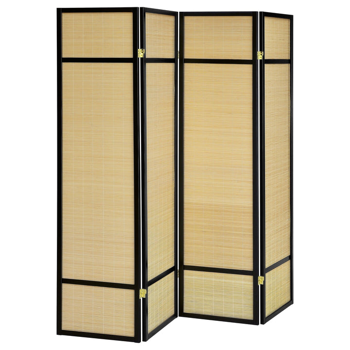 Pearce - 4 - Panel Bamboo Room Divider Folding Screen - Natural Room Divider modern furniture Contempo Furniture