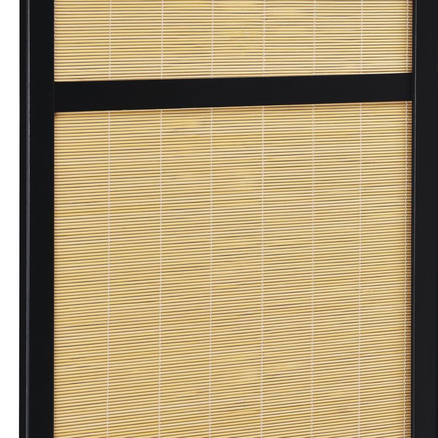 Pearce - 4 - Panel Bamboo Room Divider Folding Screen - Natural Room Divider modern furniture Contempo Furniture