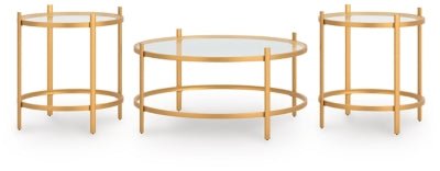 Pearlox Table (Set of 3) - Gold Table Set modern furniture Contempo Furniture