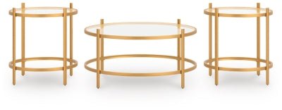 Pearlox Table (Set of 3) - Gold Table Set modern furniture Contempo Furniture
