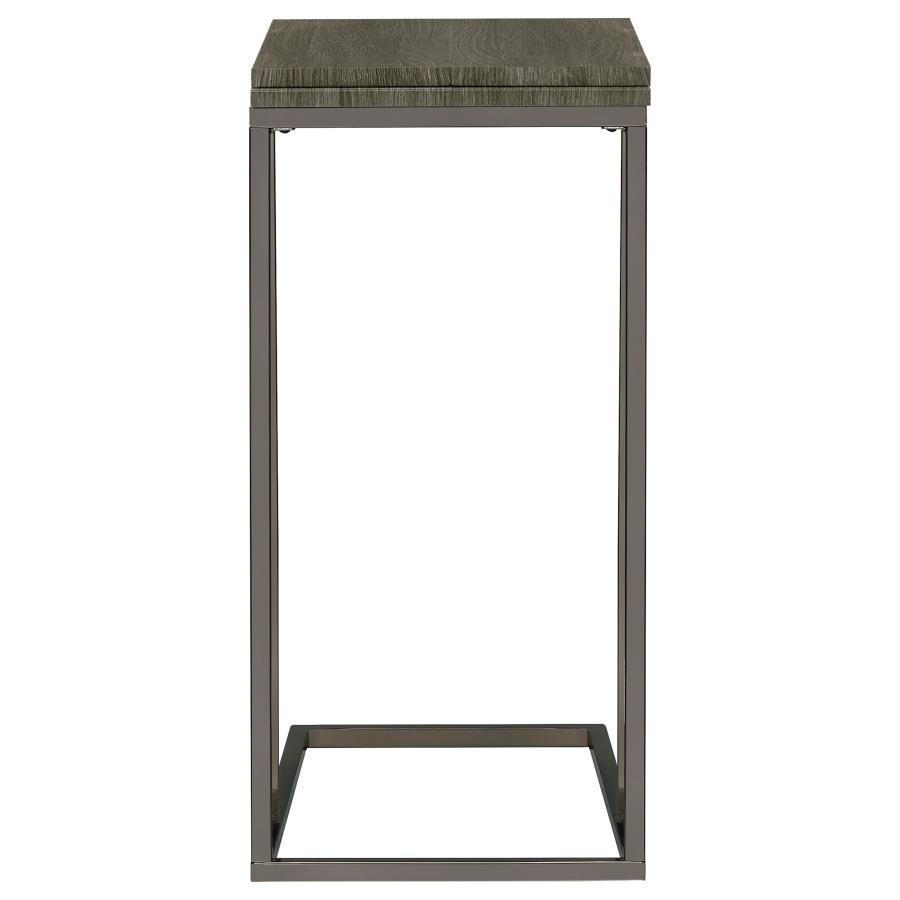 Pedro - Expandable C - Shaped Sofa Side Table - Weathered Gray Side Table modern furniture Contempo Furniture