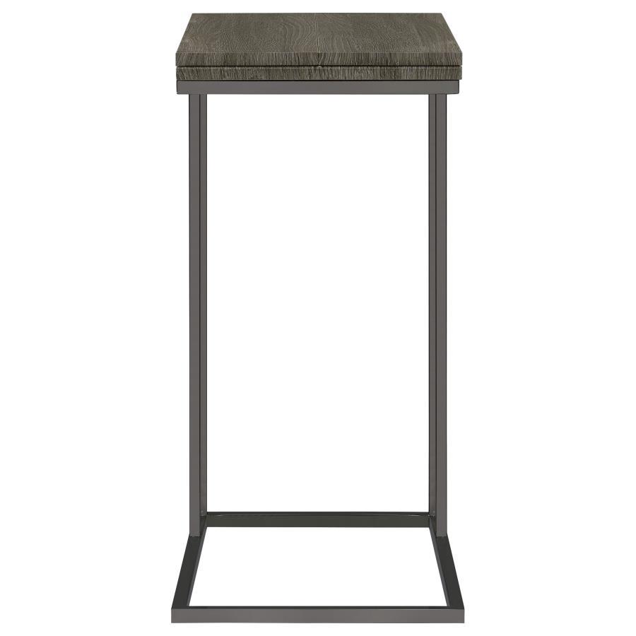 Pedro - Expandable C - Shaped Sofa Side Table - Weathered Gray Side Table modern furniture Contempo Furniture
