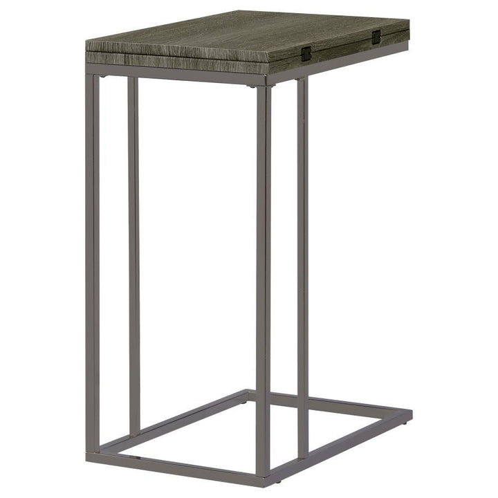 Pedro - Expandable C - Shaped Sofa Side Table - Weathered Gray Side Table modern furniture Contempo Furniture