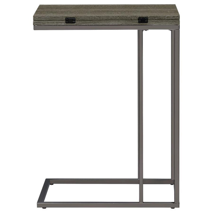 Pedro - Expandable C - Shaped Sofa Side Table - Weathered Gray Side Table modern furniture Contempo Furniture