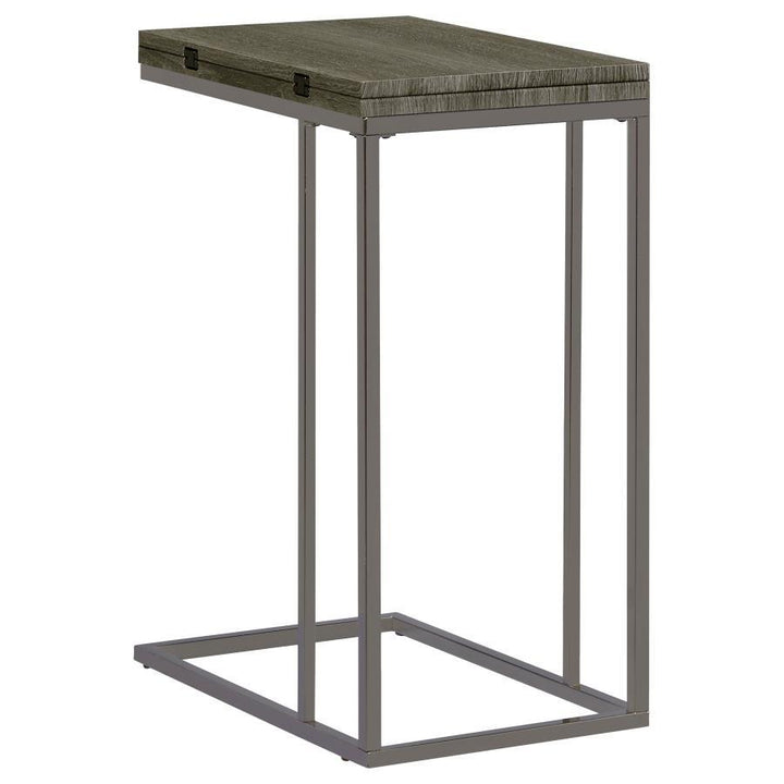 Pedro - Expandable C - Shaped Sofa Side Table - Weathered Gray Side Table modern furniture Contempo Furniture
