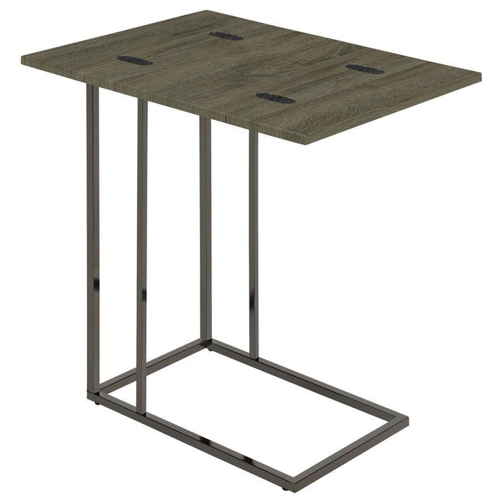 Pedro - Expandable C - Shaped Sofa Side Table - Weathered Gray Side Table modern furniture Contempo Furniture