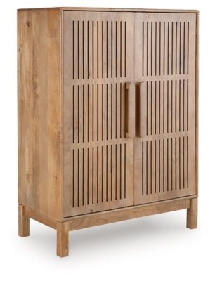 Pellamour Bar Cabinet - Light Brown Wine Cabinet modern furniture Contempo Furniture