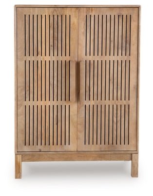 Pellamour Bar Cabinet - Light Brown Wine Cabinet modern furniture Contempo Furniture
