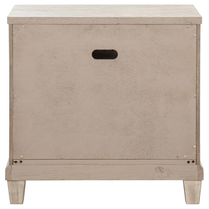 Pembroke - 2 - Drawer Nightstand Bedside Table - Washed Oak Accent Nightstand modern furniture Contempo Furniture