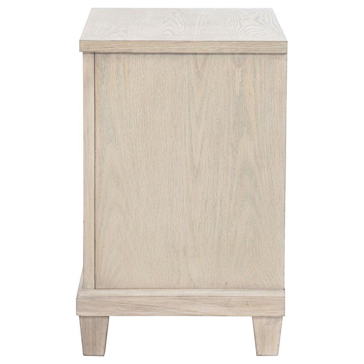 Pembroke - 2 - Drawer Nightstand Bedside Table - Washed Oak Accent Nightstand modern furniture Contempo Furniture