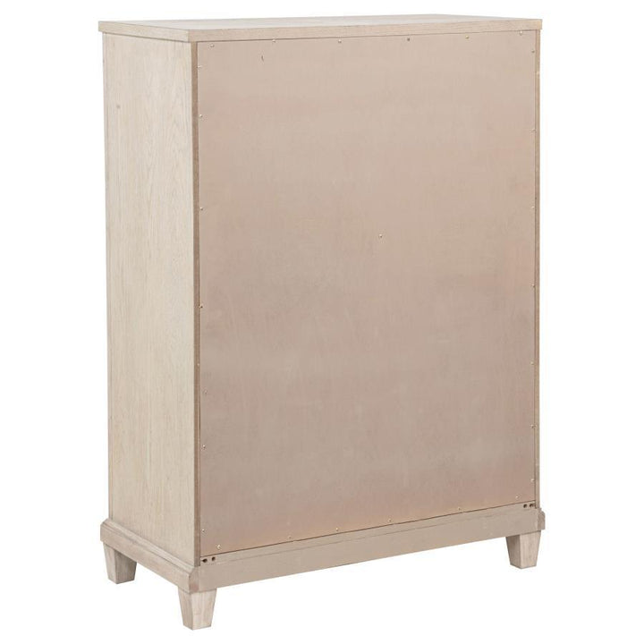Pembroke - 5 - Drawer Chest Of Drawers - Washed Oak Accent Chest modern furniture Contempo Furniture