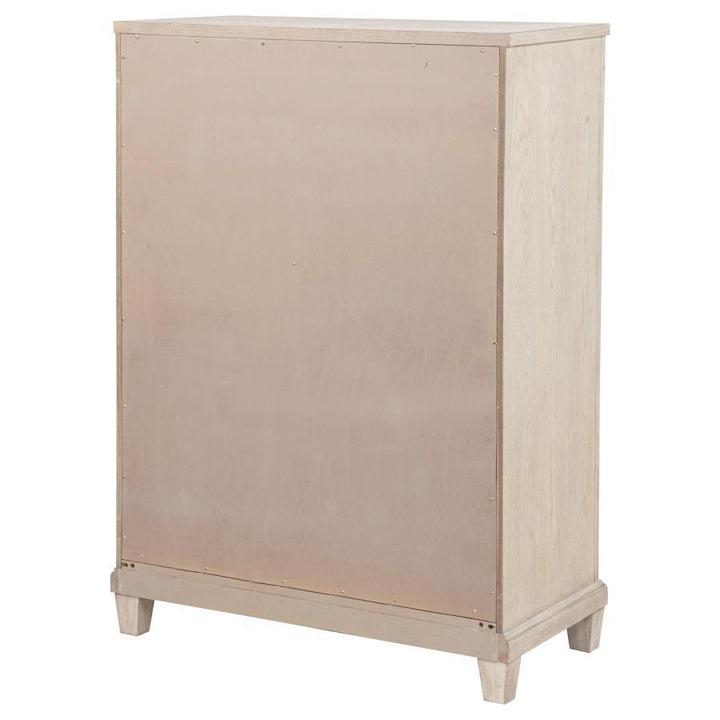 Pembroke - 5 - Drawer Chest Of Drawers - Washed Oak Accent Chest modern furniture Contempo Furniture