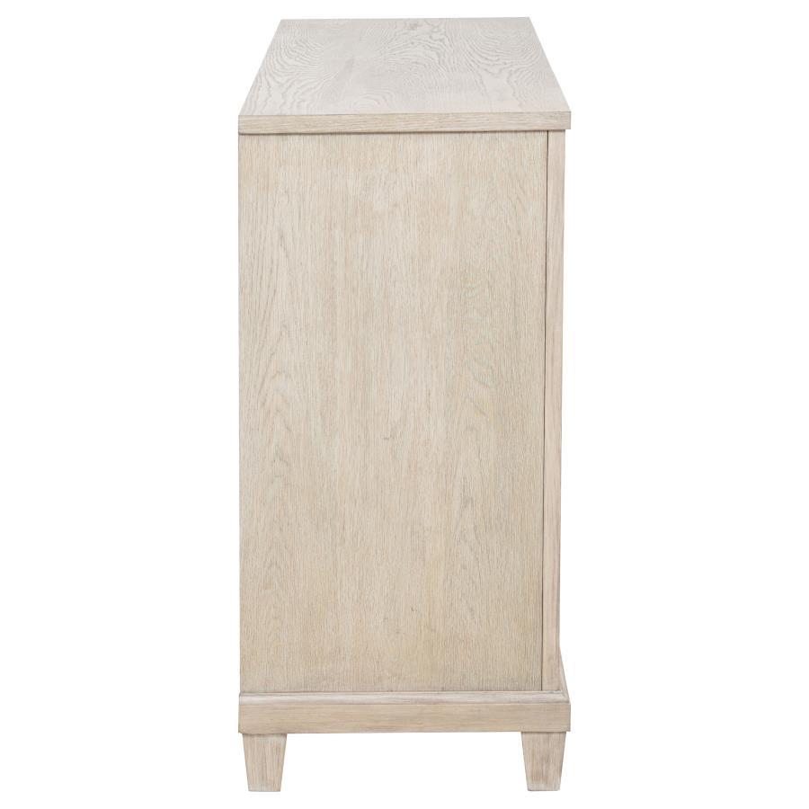 Pembroke - 6 - Drawer Bedroom Dresser Cabinet - Washed Oak Dressers modern furniture Contempo Furniture