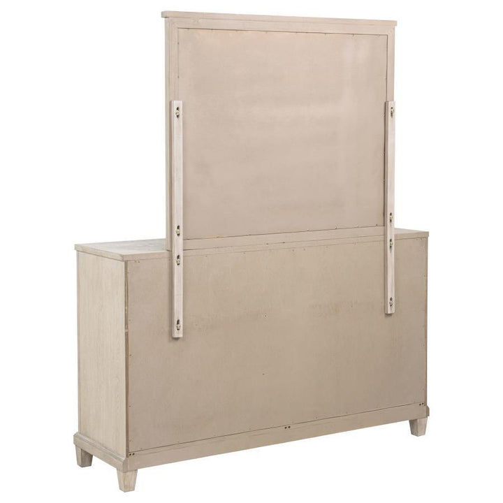 Pembroke - 6 - Drawer Bedroom Dresser With Mirror - Washed Oak Dresser &amp; Mirror modern furniture Contempo Furniture
