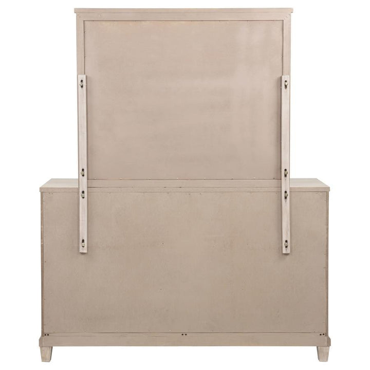 Pembroke - 6 - Drawer Bedroom Dresser With Mirror - Washed Oak Dresser &amp; Mirror modern furniture Contempo Furniture