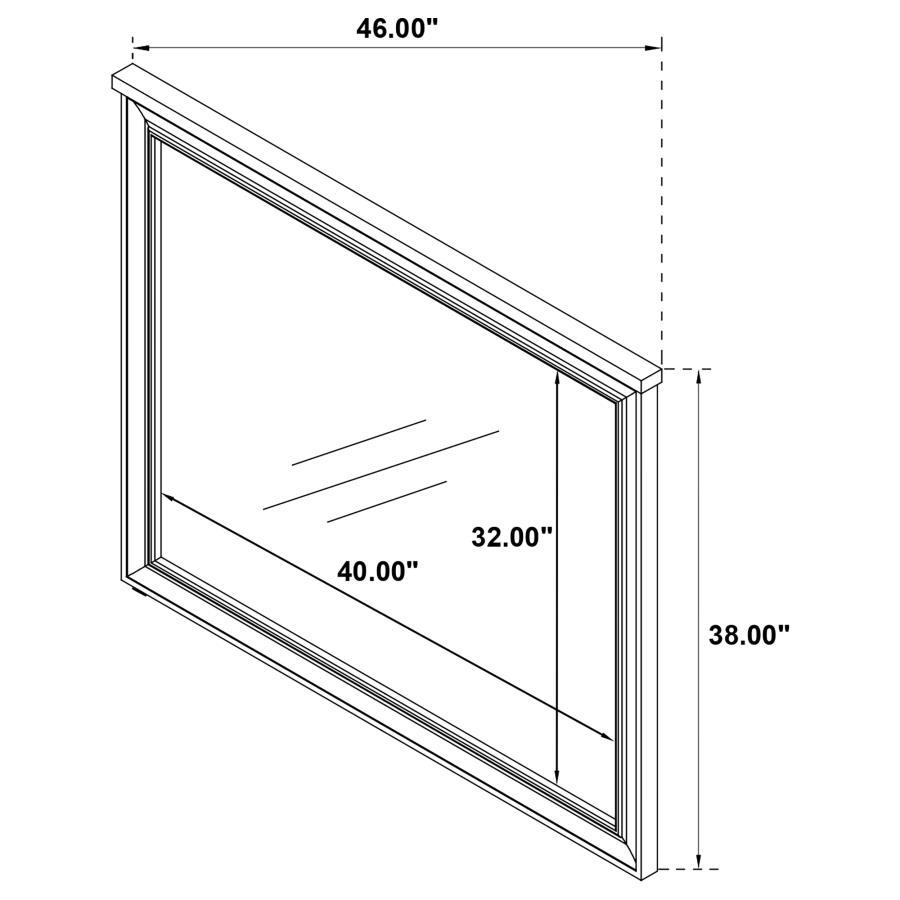 Pembroke - Dresser Mirror - Washed Oak Mirror modern furniture Contempo Furniture