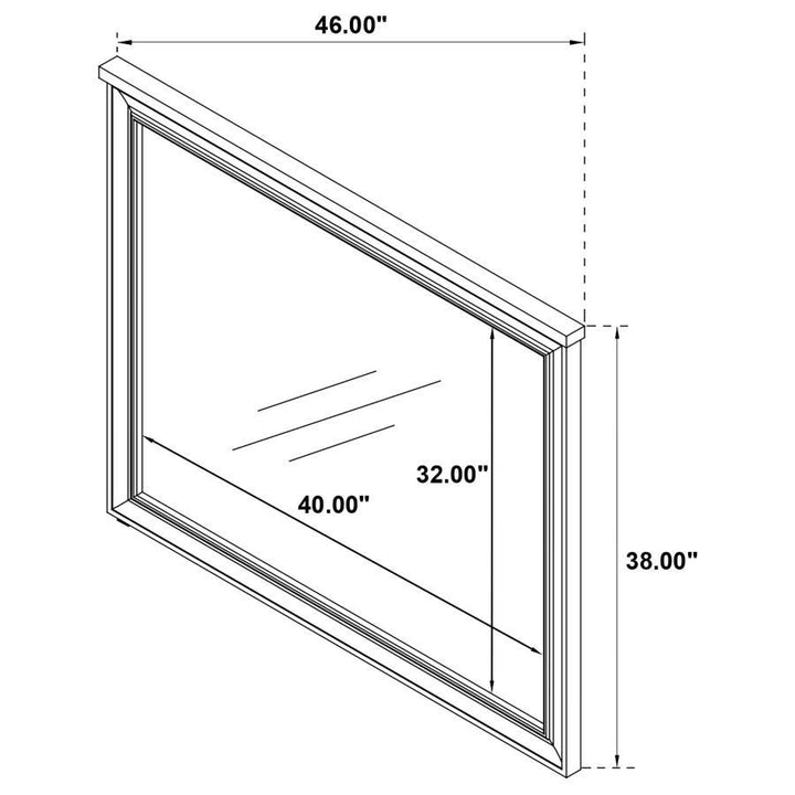 Pembroke - Dresser Mirror - Washed Oak Mirror modern furniture Contempo Furniture
