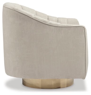 Penzlin Accent Chair - Pearl Silver Swivel Chair modern furniture Contempo Furniture