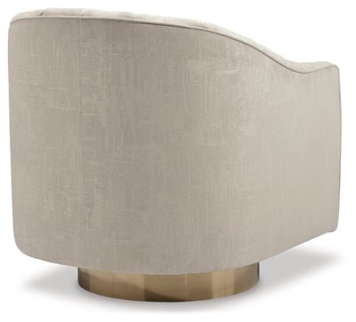 Penzlin Accent Chair - Pearl Silver Swivel Chair modern furniture Contempo Furniture