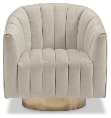Penzlin Accent Chair - Pearl Silver Swivel Chair modern furniture Contempo Furniture