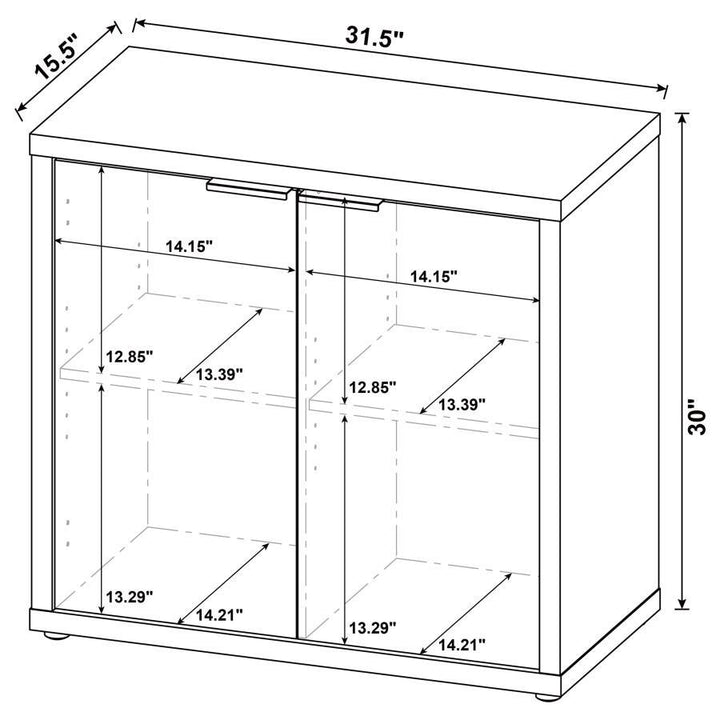 Pepita - 2 Door Engineered Wood Accent Cabinet - Mango Brown Accent Cabinet modern furniture Contempo Furniture