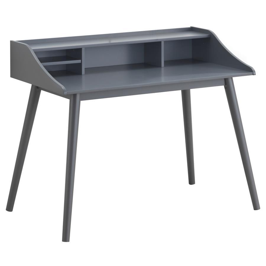 Percy - 4 - Compartment Writing Desk - Gray Writing Desk modern furniture Contempo Furniture