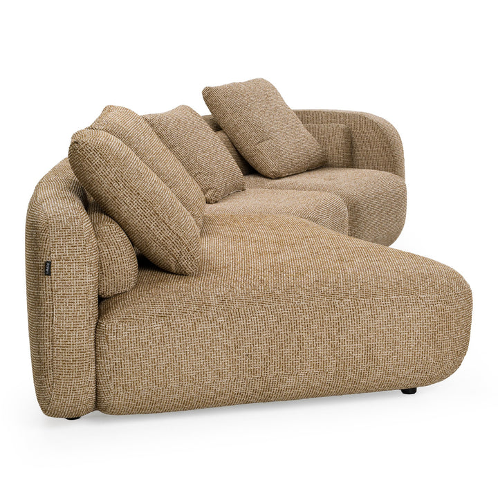 Percy - Contemporary Beige Fabric Left Facing Chaise Sectional Sofa