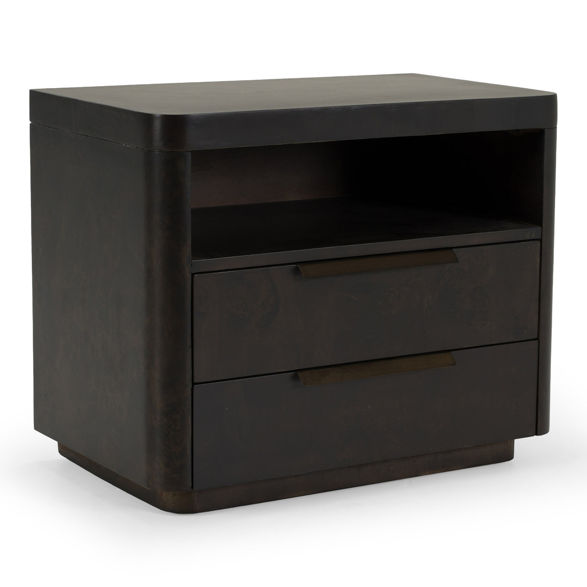 Perez - Modern Dark Burl Nightstand