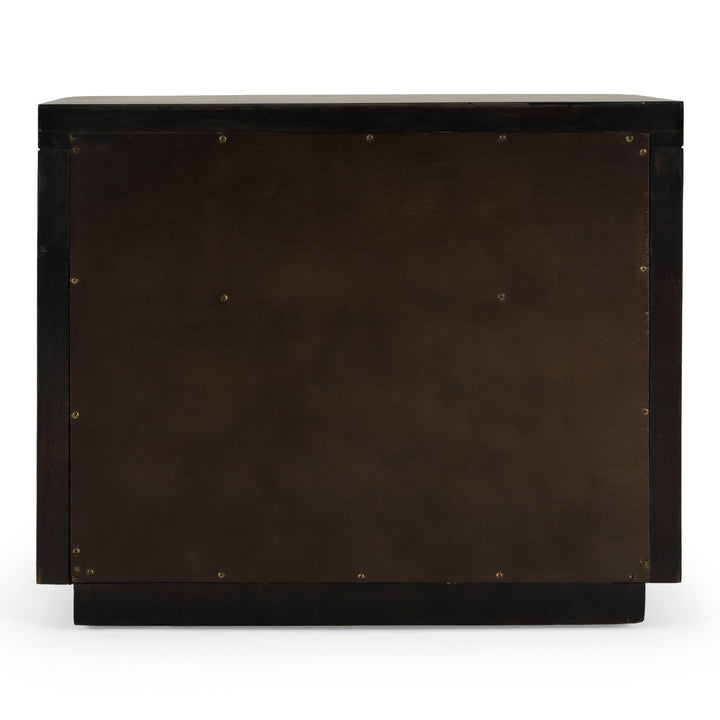 Perez - Modern Dark Burl Nightstand