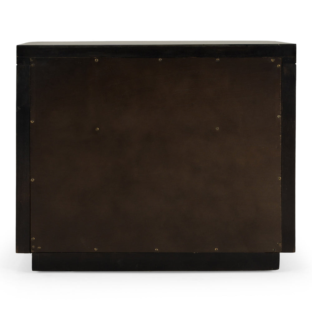 Perez - Modern Dark Burl Nightstand