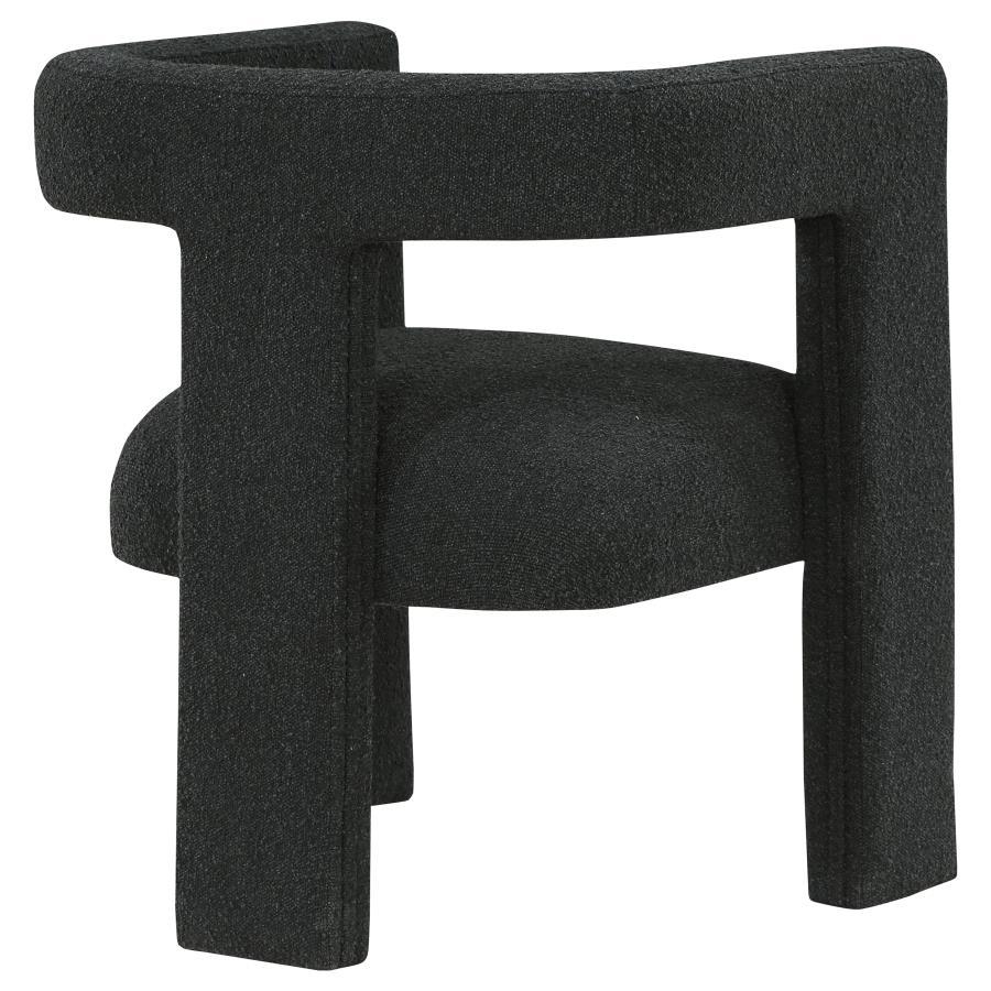 Petra - Boucle Upholstered Accent Side Chair - Black Side Chair modern furniture Contempo Furniture