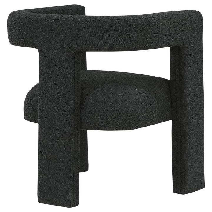 Petra - Boucle Upholstered Accent Side Chair - Black Side Chair modern furniture Contempo Furniture