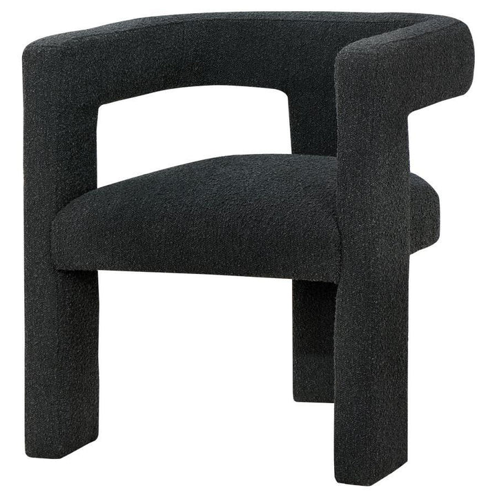 Petra - Boucle Upholstered Accent Side Chair - Black Side Chair modern furniture Contempo Furniture